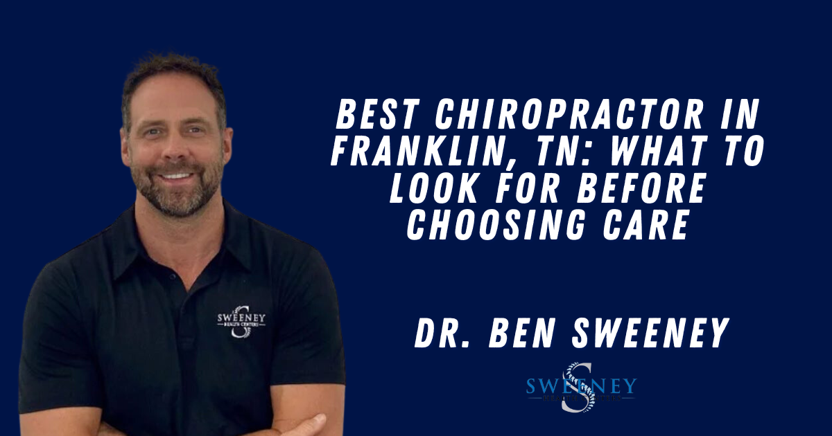 If you’re searching for the best chiropractor in Franklin, TN, you’re likely dealing with pain, stiffness, nerve issues, or mobility limitations that are affecting your daily life. Choosing the right chiropractic provider is not just about convenience—it’s about finding a healthcare professional who understands the root cause of your condition and delivers evidence-based, patient-focused care that produces real results.
